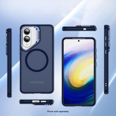 SaharaCase Venture Series Kickstand MagSafe Phone Case for Samsung Galaxy S25 Edge, Shock Absorbing, Midnight Blue (CP00828)