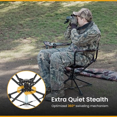 Arrowhead Outdoor Quiet 360°-Swivel Outdoor Chair, Camouflage (TSRTKKS0320U)