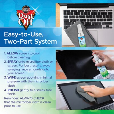 2 In 1 Phone Screen Cleaner Spray Computer Screen Dust Removal Microfiber  Cloth