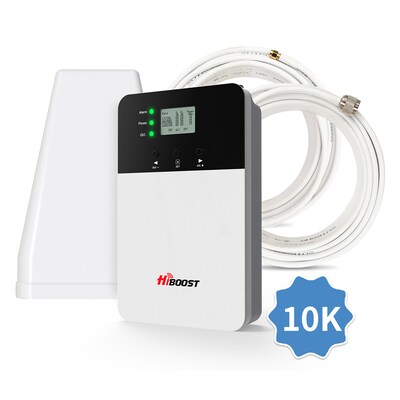 HiBoost 10K Plus Cell Phone Signal Booster, White (F15GI5SBTW)