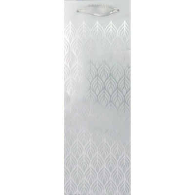 JAM Paper Luxe Silver Wine Gift Bags, 3/Pack (52622308925)