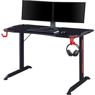 Lorell 48" W Gaming Desk, Black (LLR84393)