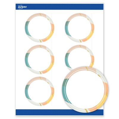 Avery Round Laser/Inkjet Multipurpose Labels, 3, White, 60/Pack (19479371109)