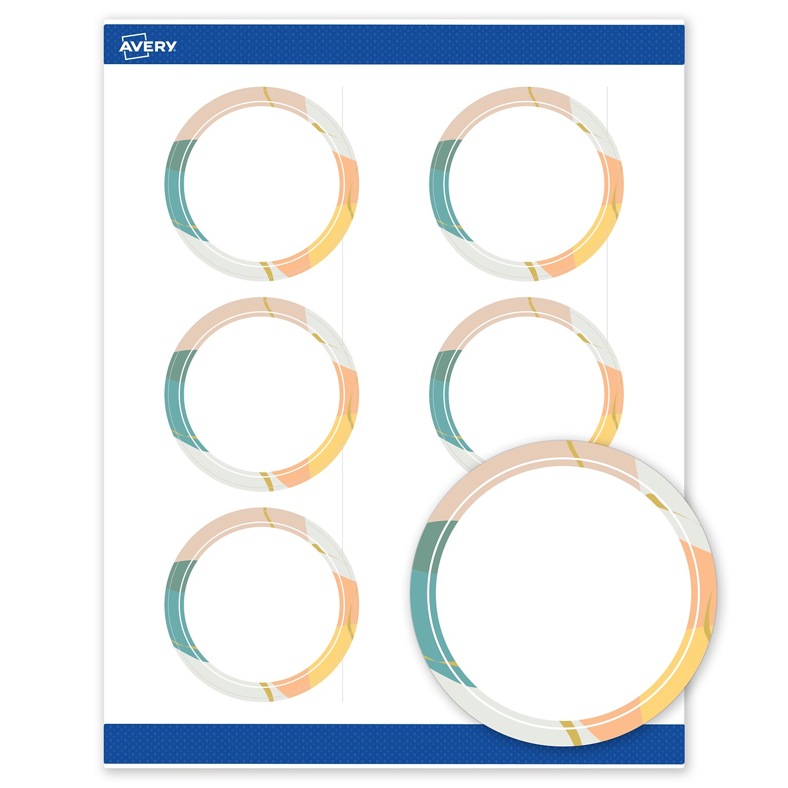 Avery Round Laser/Inkjet Multipurpose Labels, 3, White, 60/Pack (19479371109)