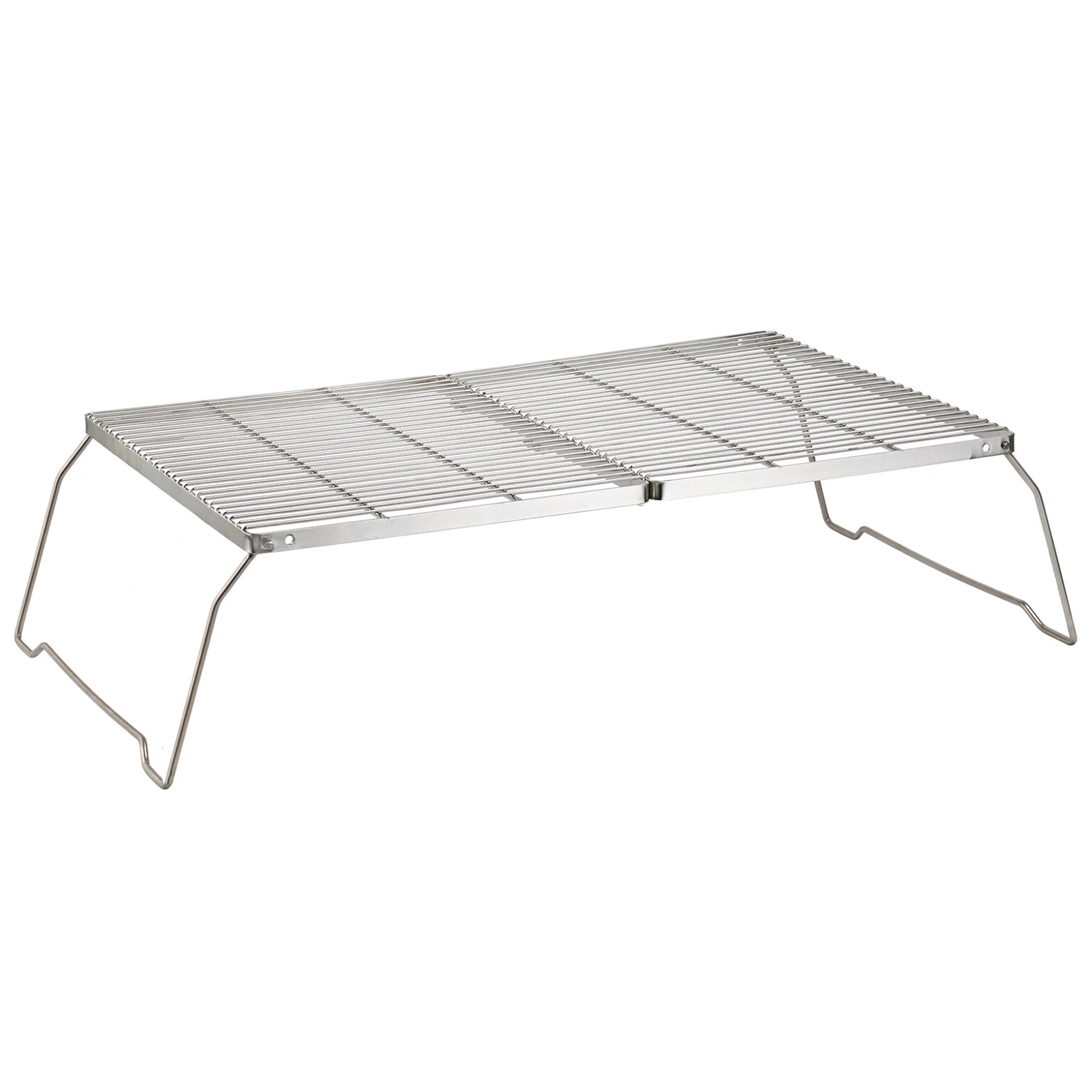 Previous Next Brentwood® 25-In. x 17-In. Heavy-Duty Stainless Steel Portable Folding Campfire Grill with Carry Bag (BB-17X25SS)