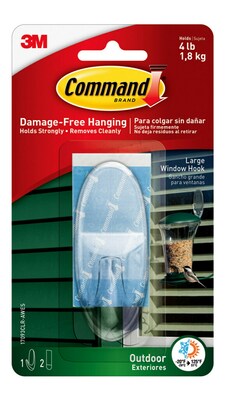 Command Large Window Hook, 4 lb, Clear, (17093CLRAW)