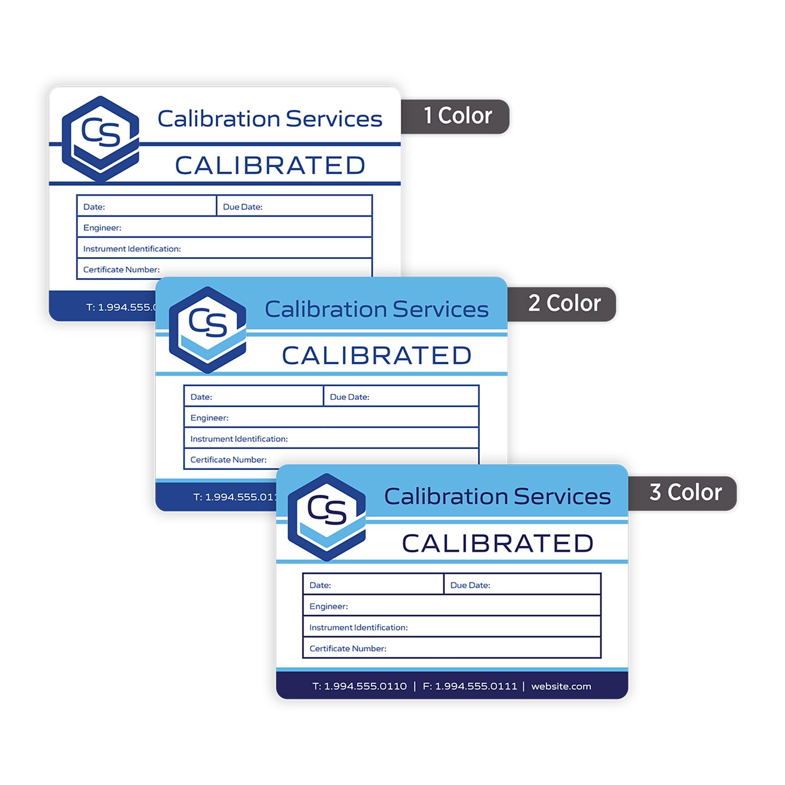 Custom Print Outdoor Label, 2 x 3 Rectangle, 1 Standard Color, 1-Sided, 250 Labels/Roll