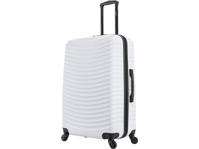 DUKAP Adly 28 Hardside Suitcase, 4-Wheeled Spinner, TSA Checkpoint Friendly, White (DKADL00L-WHI)