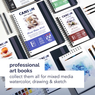 Canson Mi-Teintes 5.8" x 8.3" Spiral Bound Drawing Sketch Book, 80 Sheets/Book (MCX31200L010)