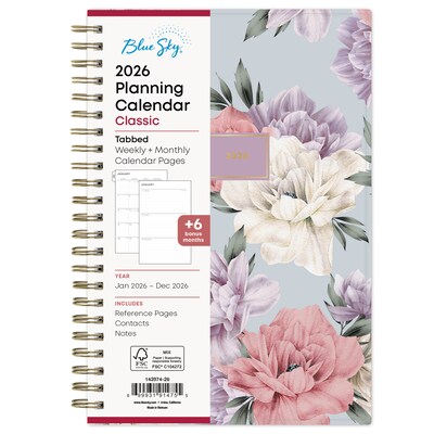 2026 Blue Sky Tula Floral 5 x 8 Weekly & Monthly Personal Planner (143974-26)