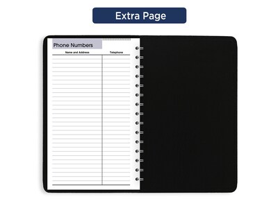 2024 AT-A-GLANCE DayMinder 5" x 8" Daily Planner, Black (SK46-00-24)