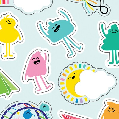 Carson Dellosa Education Happy Place Shape Stickers, Multicolored, 72/Pack, 12 Packs/Bundle (CD-168319-12)