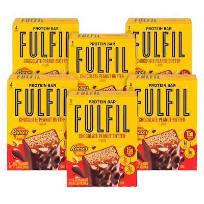 FULFIL Chocolate Peanut Butter Flavor Vitamin & Protein Standard Bar, 5.62 oz., 6/Pack (220-02913)