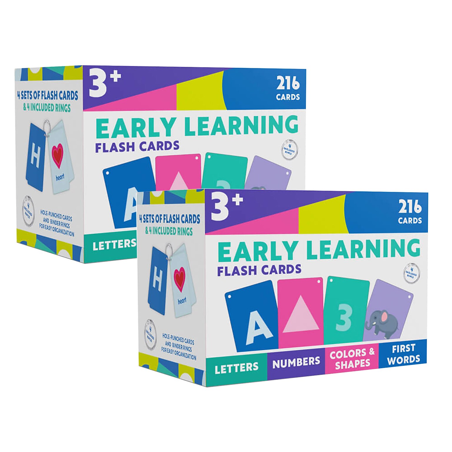 Carson Dellosa Education Early Learning Flash Cards, 224/Pack, 2 Packs/Bundle (CD-734106-2)