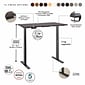 Bush Business Furniture Move 60 Series 60"W Electric Height Adjustable Standing Desk, Storm Gray (M6S6030SGBK)