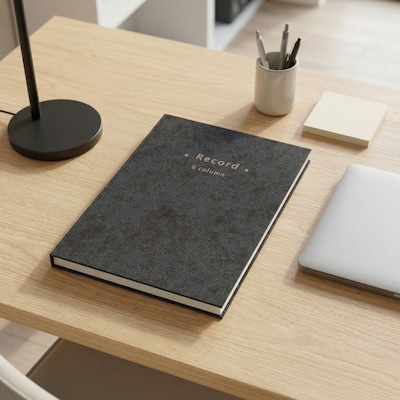 Columnar Book, 6 Columns, 7.25 x 9.5, Blue Granite, 40 Sheets/Book (217752)