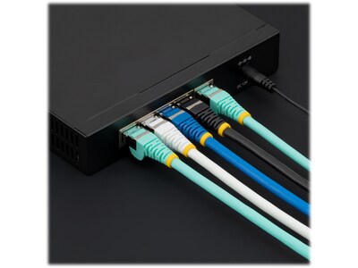 StarTech 3' CAT-6a Ethernet Cable, 27AWG, Aqua (NLAQ-3F-CAT6A-PATCH)