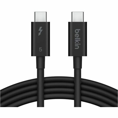 Belkin Connect Thunderbolt 5 3.28 ft. USB-C to USB-C Cable, Male, Black (INZ005fq1MBK)
