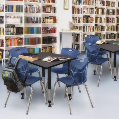 Regency Height Adjustable Kee 30 Square Classroom Table, Grey (TB3030GYAPBK)
