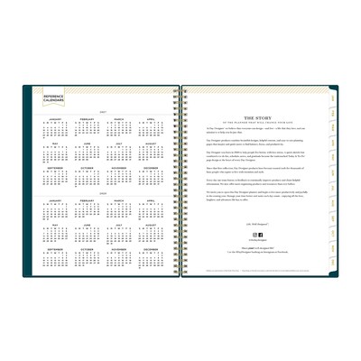 2027 Blue Sky Day Designer Peacock 8.5" x 11" Calendar Year Weekly & Monthly Planner, Plastic Cover, Peacock (143889-27)