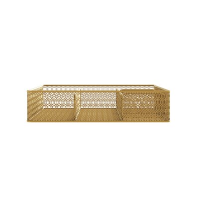 Martha Stewart Ryder 6-Compartment Iron Desk Drawer Organizer, Gold (HHOHD17GLD)