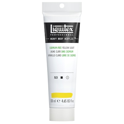 Liquitex Professional Heavy Body Acrylic Paint Tube, Cadmium Free Yellow Light, 138 mL (LIQ1138889)