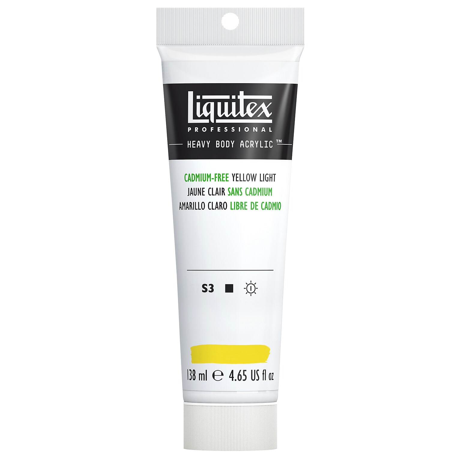 Liquitex Professional Heavy Body Acrylic Paint Tube, Cadmium Free Yellow Light, 138 mL (LIQ1138889)