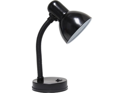Creekwood Home Essentix Incandescent Desk Lamp, 14.25, Black Metal (CWD-1000-BK)