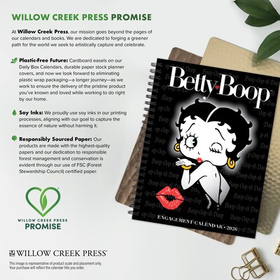 2026 Willow Creek Betty Boop 6.5" x 8.5" Daily & Monthly Personal Organizer (54581)