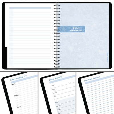2027 AT-A-GLANCE The Action Planner 6.5" x 8.75" Daily Appointment Book, Faux Leather Cover, Black (70-EP03-05-27)