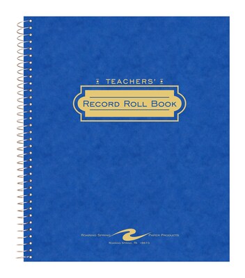 Roaring Spring Paper Products Teacher's Record Roll Books, 8.5" x 11", 44 Sheets (72900)