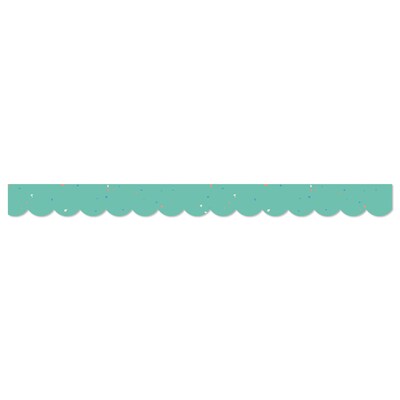 Carson Dellosa Education We Belong Scalloped Borders Per Bundle, 3"x 3', Speckled Teal, 6/Bundle (CD-108494-6)