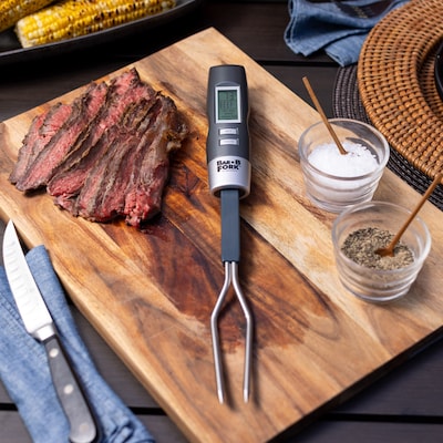 Maverick BarBFork Stainless Steel Digital Grilling Fork Thermometer, Gray (ET-54C)
