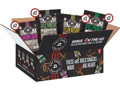 Pop Daddy Variety Pack Pretzels Sticks, 1.5 oz., 48 Bags/Carton (38153)