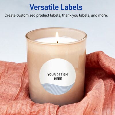 Avery Laser/Inkjet Circle Multipurpose Labels, 3" Dia., White, 60/Pack (S00EV1)