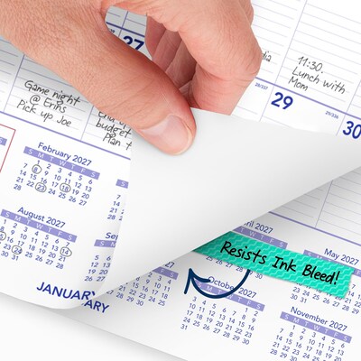 2027 AT-A-GLANCE 15.5" x 22.75" Monthly Wall Calendar, White/Purple (PM3-28-27)