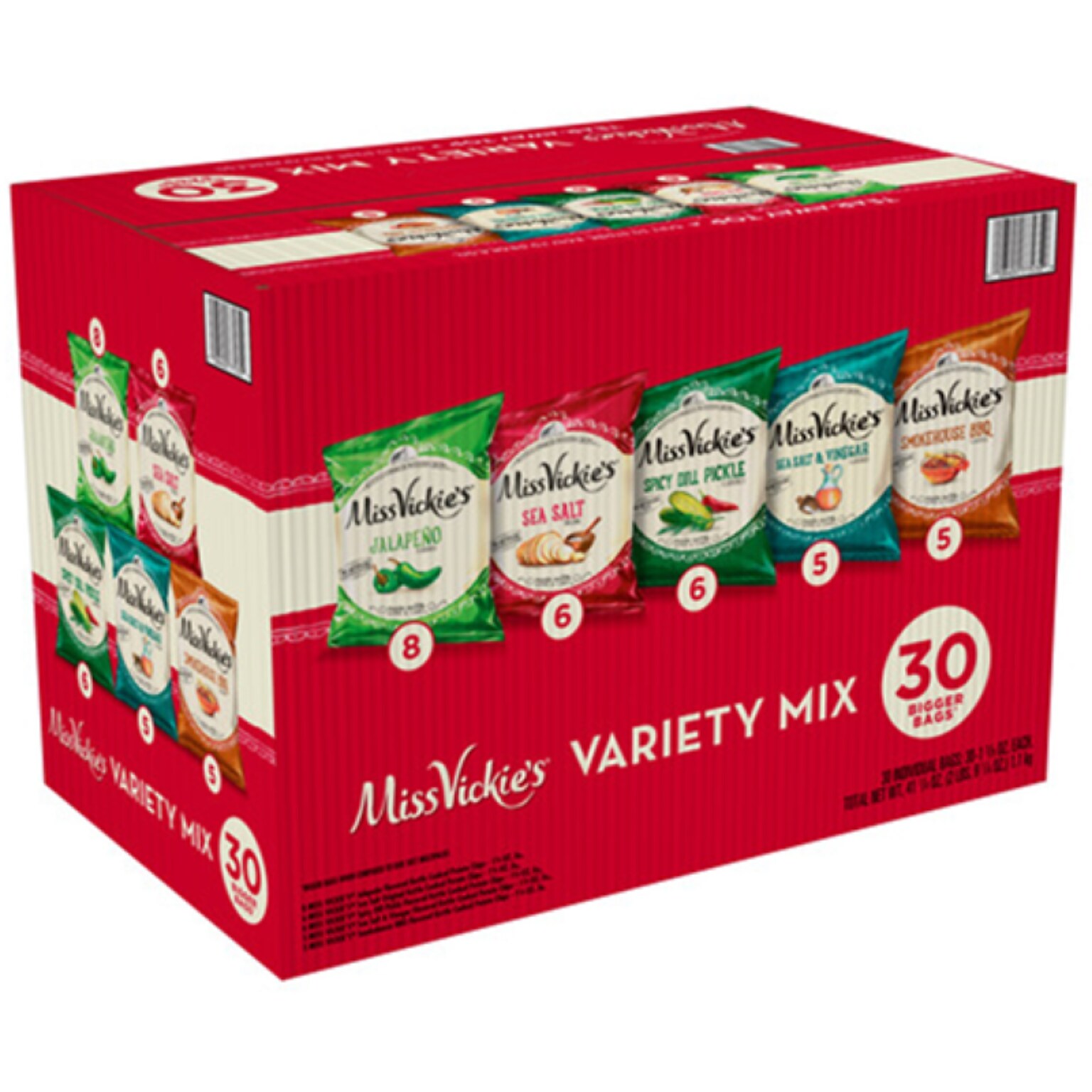 Miss Vickies Gluten Free Variety Mix, 4.6 oz., 30 Bags/Box, 2/Boxes (FRI50235)