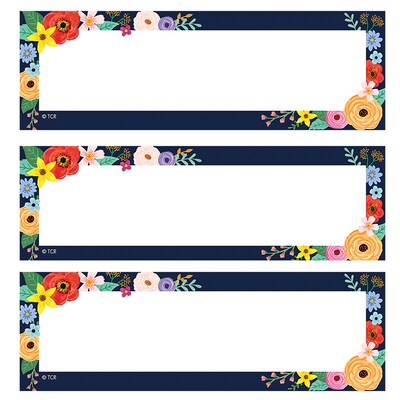 Teacher Created Resources Wildflowers Magnetic Labels Accents, Multicolored, 20/Pack, 2 Packs (TCR77064-2)
