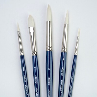 Silver Brush Bristlon Triangle Cats Tongue Brushes, 5/Pack (SLVBR1956)