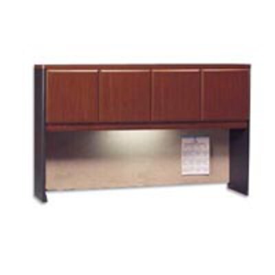 Bush Business Furniture Cubix 60W Hutch, Hansen Cherry/Galaxy, Installed (WC94461PFA)