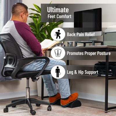 Mind Reader Ergonomic Foot Rest, Black (FTFOAM-BLK)