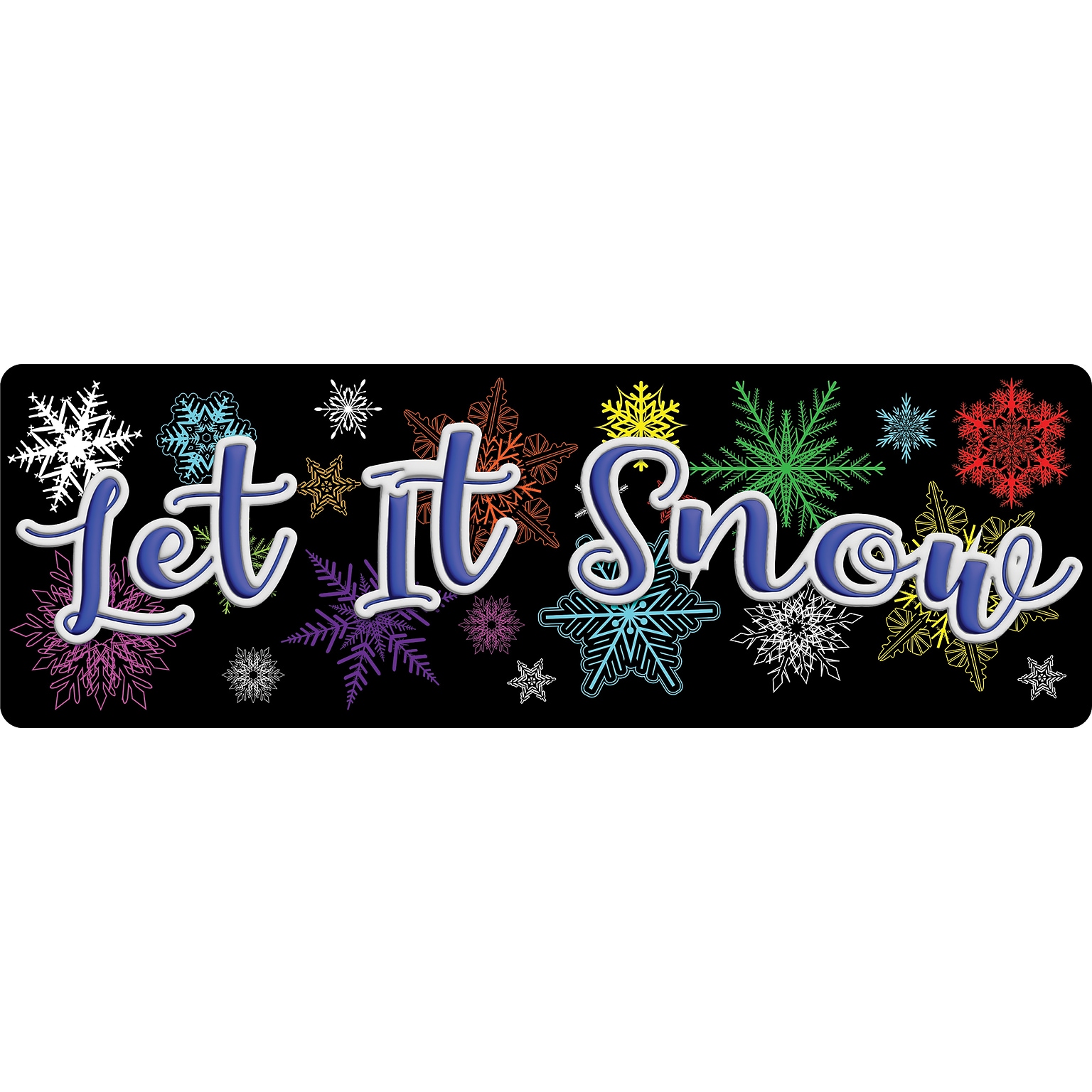 Ashley Productions The Original Fun Mat, Mat Runner, 15.5 x 47, Let it Snow (ASH91414)