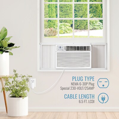 Keystone 230-Volt 18,800 BTU Window Air Conditioner with Remote, White (KSTHW18B)