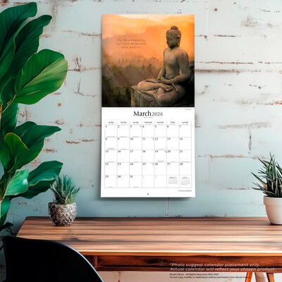 2026 Brush Dance Timeless Buddha 12" x 12" Monthly Wall Calendar (9798330706563)
