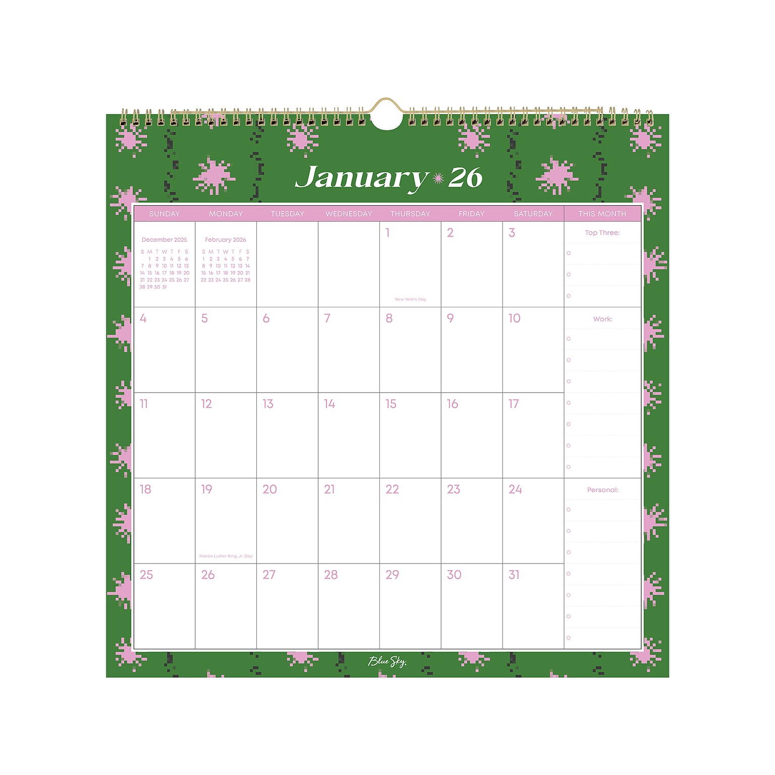 2026 Blue Sky Blue Sky 12 x 12 Monthly Wall Calendar, Gentry (154989)