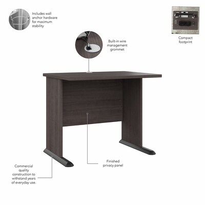 Bush Business Furniture Studio A 83"W Large Corner Desk with 3 Drawer Mobile File Cabinet, Storm Gray (STA003SGSU)
