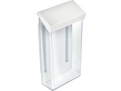 Azar Outdoor Trifold Brochure Holder, 4 x 9, Clear/White Acrylic, 2/Pack (252961)