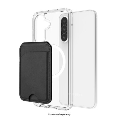 SaharaCase Venture Wallet Case for Galaxy A26 5G, Shock Absorbing, Clear/Scorpion Black (CP00728)