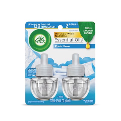 Air Wick Essential Oil Refills, Snuggle Fresh Linen, 0.67 oz., 2/Pack (6233882291)