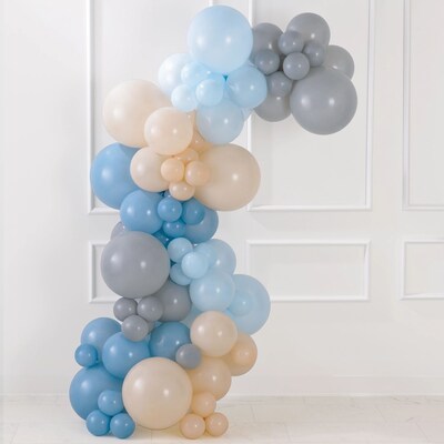 Party City Latex Balloon Garland Kit, Muted Cools, 90/Pack (AM111843)